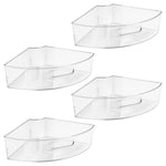 iDesign Lazy Susan Wedge Plastic Organizers, Clear (27743M4)
