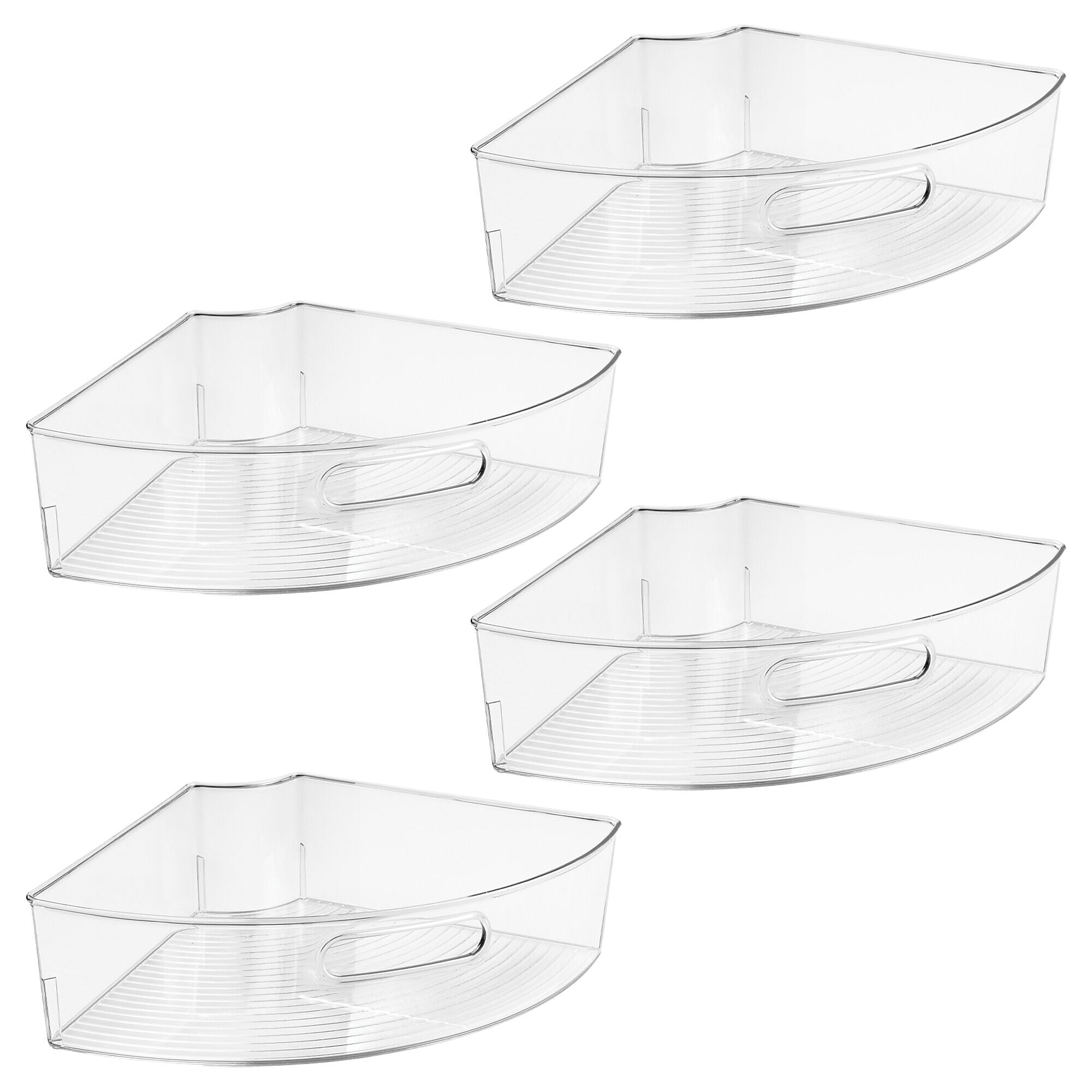 iDesign Lazy Susan Wedge Plastic Organizers, Clear (27743M4)