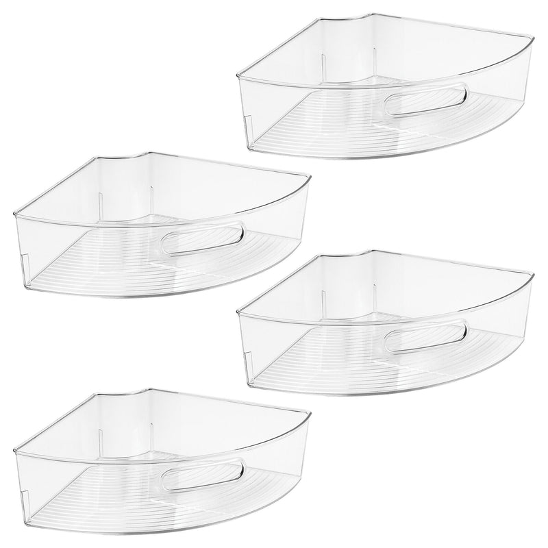 iDesign Lazy Susan Wedge Plastic Organizers, Clear (27743M4)