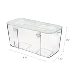 Stackable Caddy Organizer, Medium, Plastic, 8.8 x 4 x 4.38, White