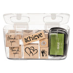 Stackable Caddy Organizer, Medium, Plastic, 8.8 x 4 x 4.38, White