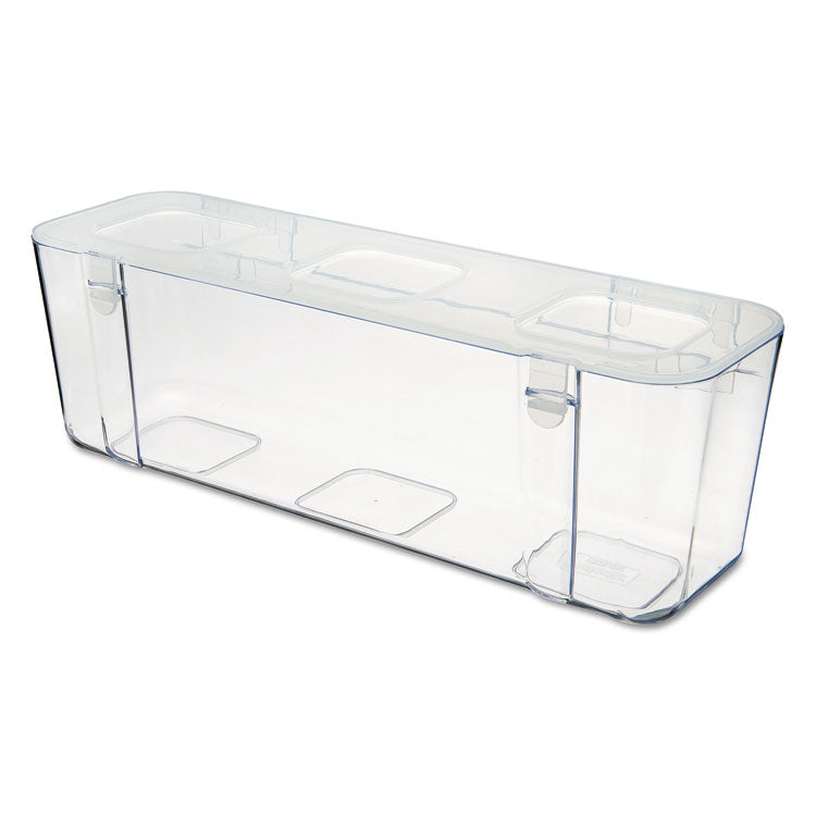 Stackable Caddy Organizer, Large, Plastic, 13.24 x 4 x 4.38, White