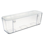 Stackable Caddy Organizer, Large, Plastic, 13.24 x 4 x 4.38, White