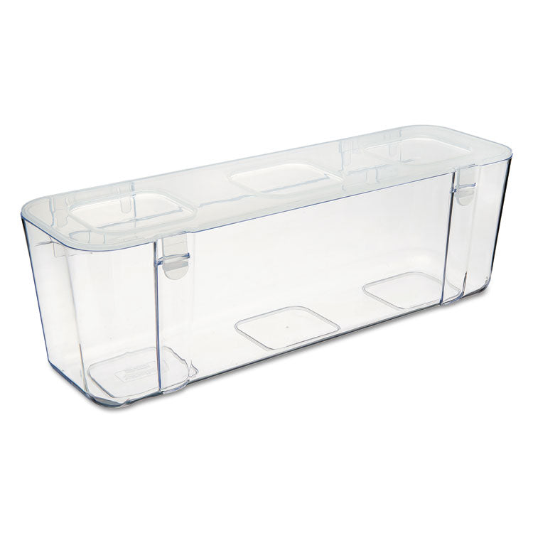 Stackable Caddy Organizer, Large, Plastic, 13.24 x 4 x 4.38, White