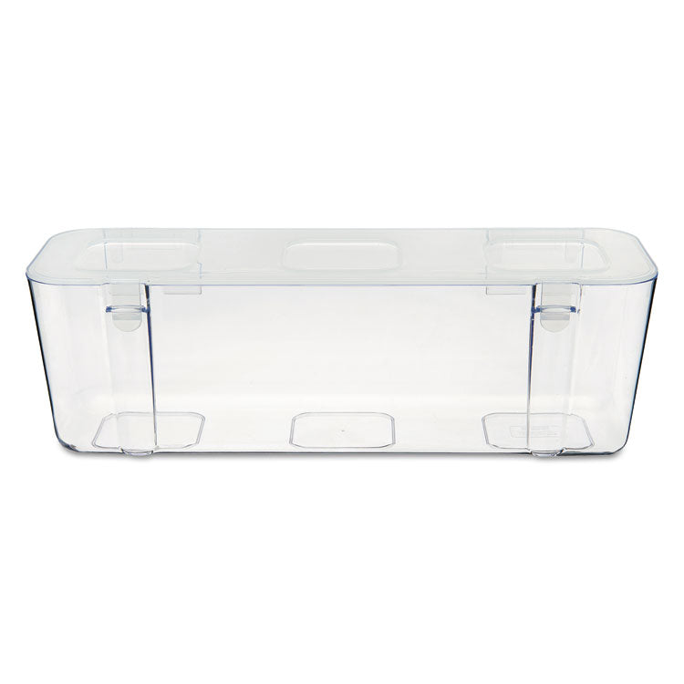 Stackable Caddy Organizer, Large, Plastic, 13.24 x 4 x 4.38, White