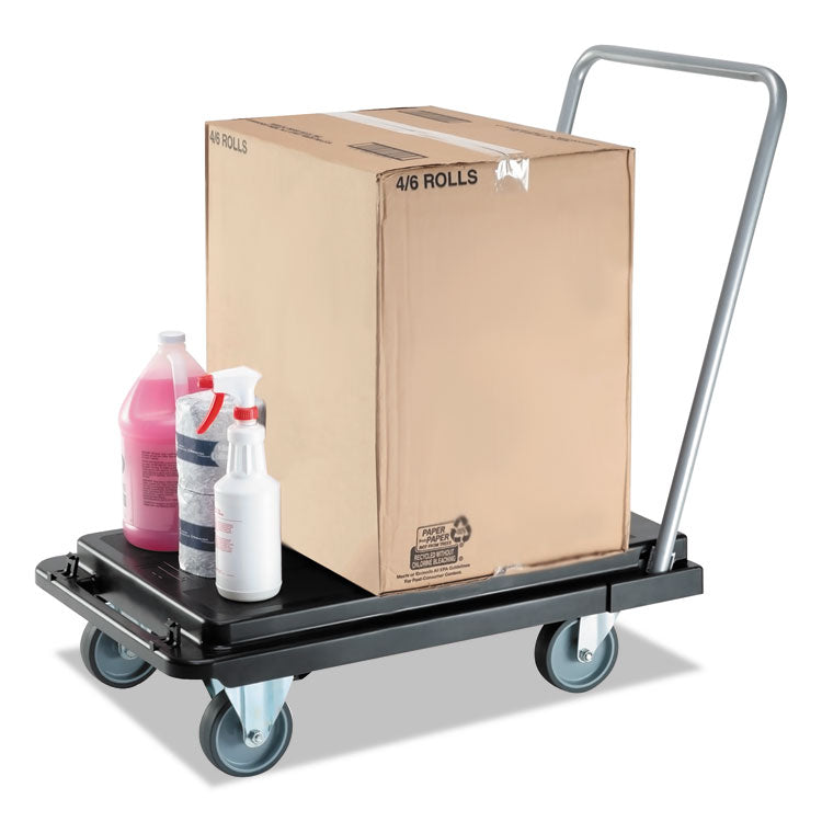 Heavy-Duty Platform Cart, 300 lb Capacity, 21 x 32.5 x 37.5, Black