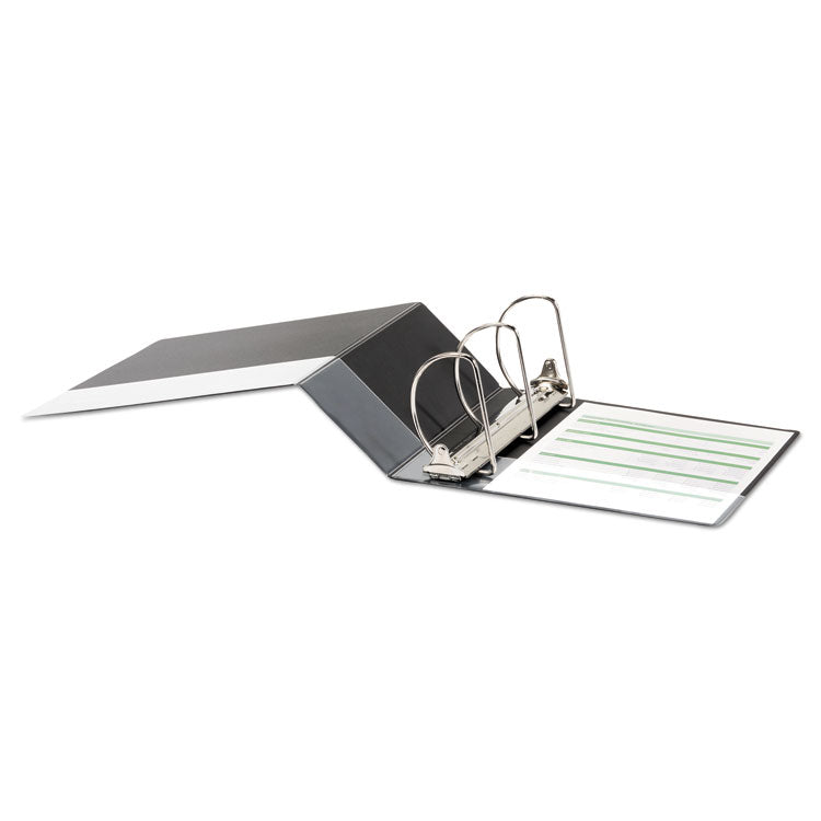 Deluxe Non-View D-Ring Binder With Label Holder, 3 Rings, 5" Capacity, 11 X 8.5, Black