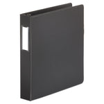 Deluxe Non-View D-Ring Binder With Label Holder, 3 Rings, 1.5" Capacity, 11 X 8.5, Black