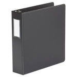 Deluxe Non-View D-Ring Binder With Label Holder, 3 Rings, 2" Capacity, 11 X 8.5, Black
