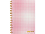Carpe Diem Ballerina Pink Check 1-Subject Notebook, 7.5" x 9.75", Wide-Ruled, 80 Sheets, Pink/White (9377-CD)