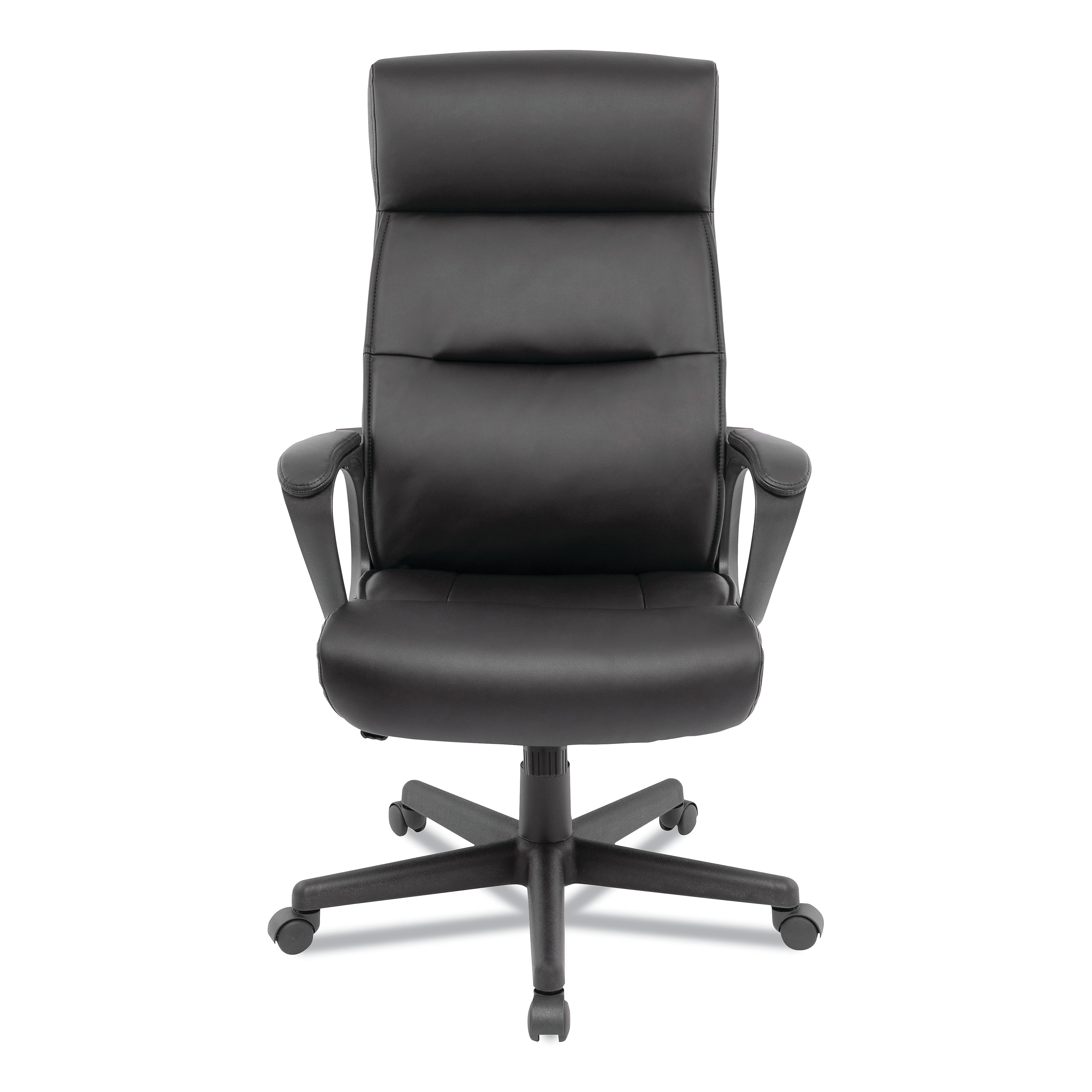 Alera® Oxnam Series Fixed Arm Polyurethane Task Chair, Black (ALEON41B19)