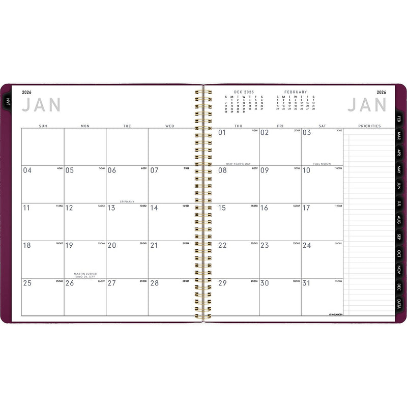 2026 AT-A-GLANCE Contemporary 9" x 11" Monthly Planner, Faux Leather Cover, Purple (70-250X-14-26)