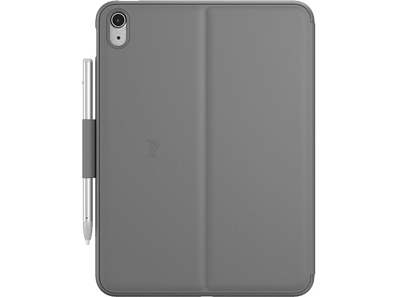 Logitech Slim Folio 10.9" Keyboard Case for iPad 10th Generation Tablet, Oxford Gray (920-011368)
