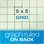 Engineering Computation Pads, Cross-Section Quadrille Rule (5 Sq/in, 1 Sq/in), Green Cover, 100 Green-Tint 8.5 X 11 Sheets