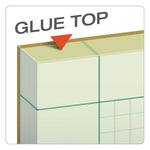 Engineering Computation Pads, Cross-Section Quadrille Rule (5 Sq/in, 1 Sq/in), Green Cover, 200 Green-Tint 8.5 X 11 Sheets