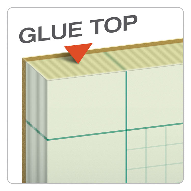 Engineering Computation Pads, Cross-Section Quadrille Rule (5 Sq/in, 1 Sq/in), Green Cover, 200 Green-Tint 8.5 X 11 Sheets