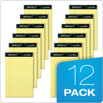 Docket Ruled Perforated Pads, Wide/legal Rule, 50 Canary-Yellow 8.5 X 11.75 Sheets, 12/pack
