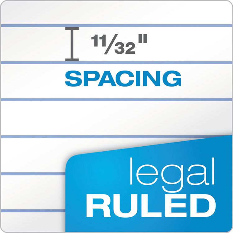 "The Legal Pad" Ruled Perforated Pads, Wide/legal Rule, 50 White 8.5 X 11.75 Sheets, Dozen