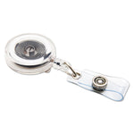 ID Slide-Style Belt Clip Card Reels, 30" Extension, Blue/Purple/Red/Translucent, 4/Pack