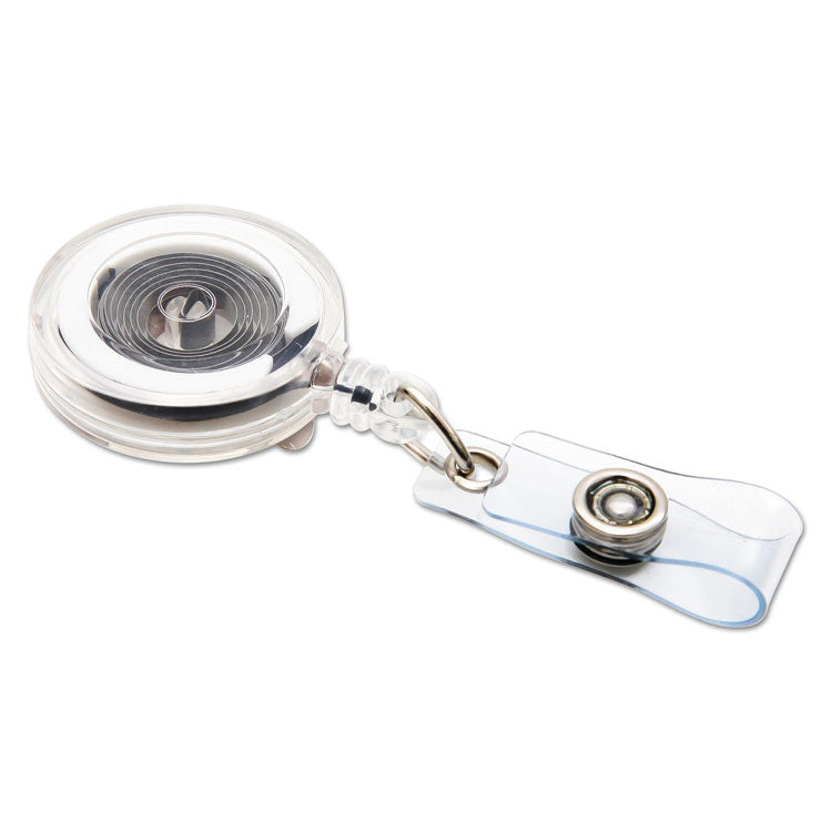 ID Slide-Style Belt Clip Card Reels, 30" Extension, Blue/Purple/Red/Translucent, 4/Pack