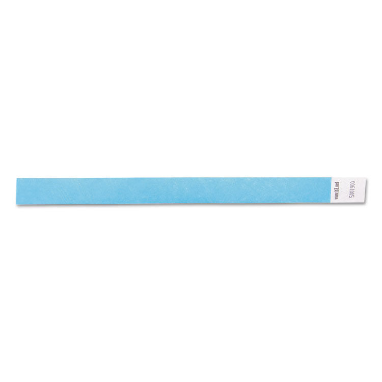 Security Wristbands, Sequentially Numbered, 10" x 0.75", Blue, 100/Pack