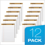 "The Legal Pad" Plus Ruled Perforated Pads With 40 Pt. Back, Wide/legal Rule, 50 White 8.5 X 11.75 Sheets, Dozen
