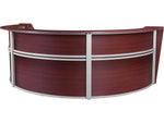 Regency Marque 144"W Curved Reception Desk Workstation, Mahogany (77293MH)