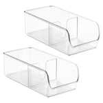 iDESIGN 2-Compartment Plastic Desk Organizer, Clear, 2 Piece (28194M2)