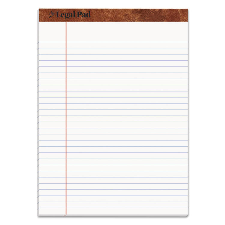 "The Legal Pad" Ruled Perforated Pads, Wide/legal Rule, 50 White 8.5 X 11.75 Sheets