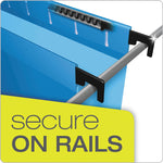SureHook Reinforced Extra-Capacity Hanging Box File, 1 Section, 2" Capacity, Letter Size, 1/5-Cut Tabs, Blue, 25/Box