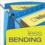 SureHook Reinforced Extra-Capacity Hanging Box File, 1 Section, 3" Capacity, Legal Size, 1/5-Cut Tabs, Blue, 25/Box