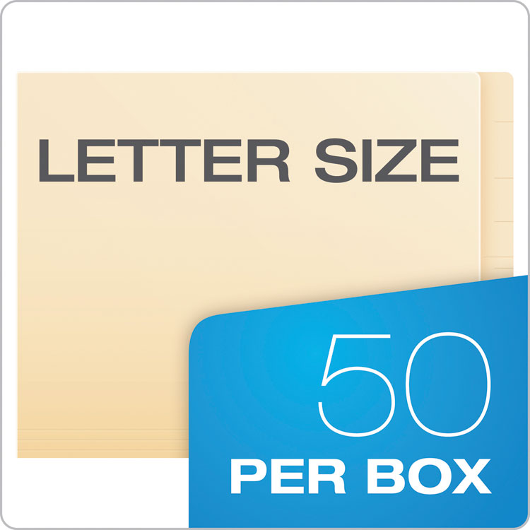 Manila Laminated End Tab Fastener Folders, 11-pt Manila, 0.75" Expansion, 2 Fasteners, Letter Size, Manila Exterior, 50/Box