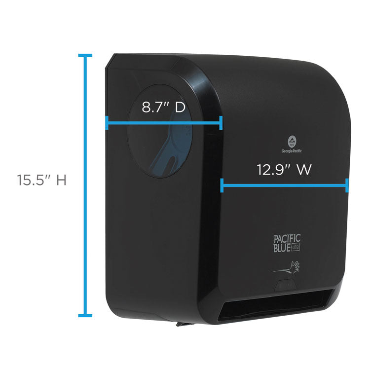 Pacific Blue Ultra Paper Towel Dispenser, Automated, 12.9 X 9 X 16.8, Black