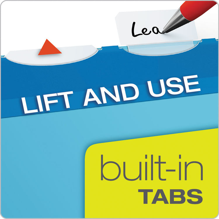 Ready-Tab Colored Reinforced Hanging Folders, Legal Size, 1/6-Cut Tabs, Assorted Colors, 25/Box