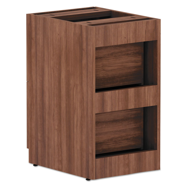 Alera Valencia Series Full Pedestal File, Left/right, 2 Legal/letter-Size File Drawers, Modern Walnut, 15.63" X 20.5" X 28.5"