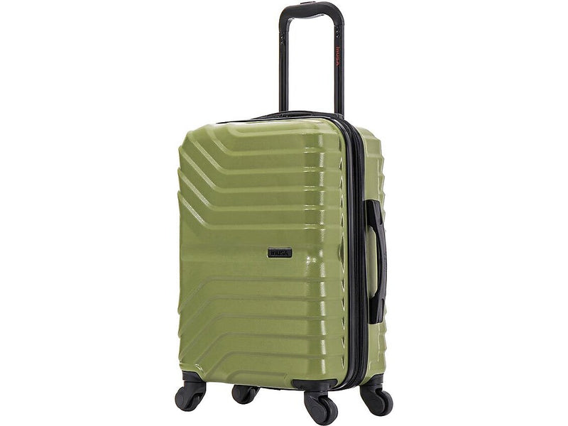 InUSA Aurum 23.65" Hardside Carry-On Suitcase, 4-Wheeled Spinner, Green (IUAUR00S-GRN)