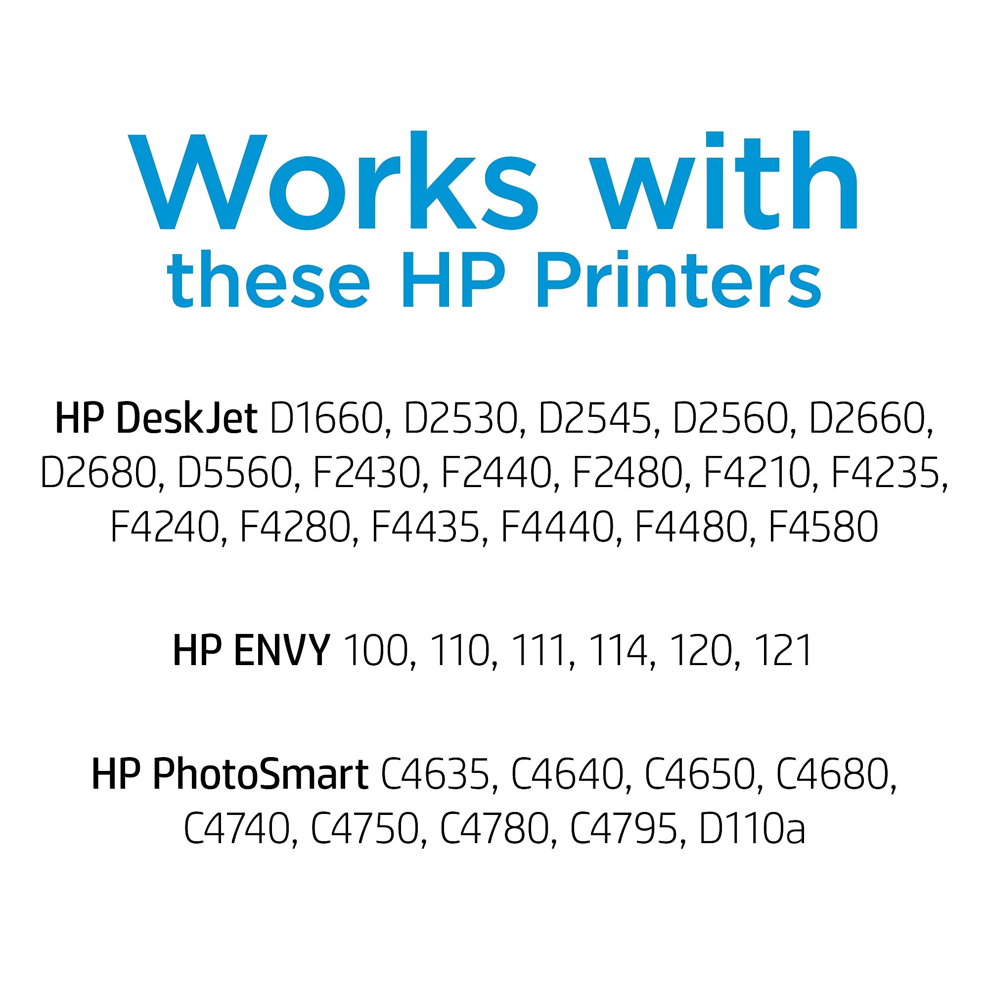 HP 60 Black Standard Yield Ink Cartridge, Prints Up to 200 Pages (CC640WN#140)