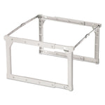 Plastic Snap-Together Hanging Folder Frame, Legal/letter Size, 18" To 27" Long, White/silver Accents