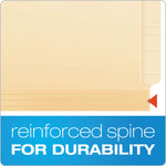 Manila Laminated Spine Shelf File Folders, Straight Tabs, Letter Size, Manila, 50/Box