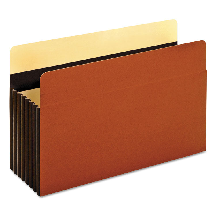 Heavy-Duty File Pockets, 7" Expansion, Legal Size, Redrope, 5/box