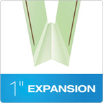 Heavy-Duty Pressboard Folders with Embossed Fasteners, 1/3-Cut Tabs, 1" Expansion, 2 Fasteners, Letter Size, Green, 25/Box