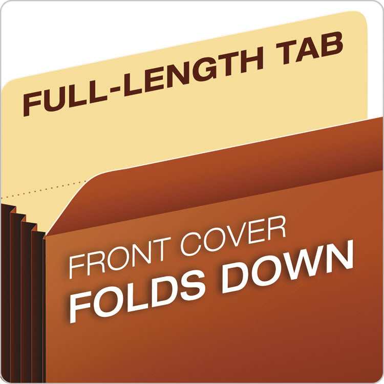 Standard Expanding File Pockets, 1.75" Expansion, Letter Size, Redrope, 25/Box