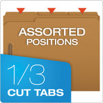 Kraft Fastener Folders, 1/3-Cut Tabs, 2 Fasteners, Letter Size, Kraft Exterior, 50/Box