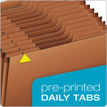 Heavy-Duty Open-Top Expanding Stadium File, 31 Sections, 1/3-Cut Tabs, Letter Size, Redrope