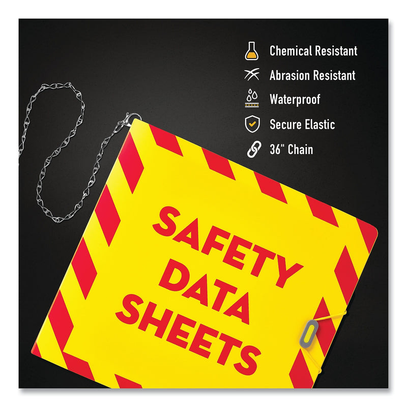 Avery UltraDuty Safety Data Sheet Binder Bundle, 3 Rings, 3" Capacity, 11 x 8.5, Yellow/Red