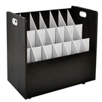 AdirOffice 21-Slot Mobile Roll File, 28.5"H x 30"W x 15.75"D, Black (625-BLK-KIT1)