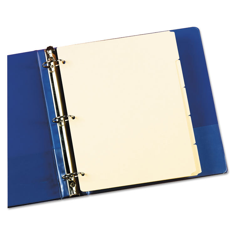 Write-On Tab Dividers, 5-Tab, 11 X 8.5, Manila, 20 Sets