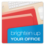 Colored File Folders, Straight Tabs, Letter Size, Red/Light Red, 100/Box