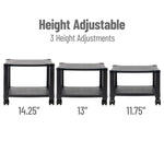 Mind Reader 2-Shelf Mobile Printer Utility Cart with Wheels, Black (PRCARTSM-BLK)