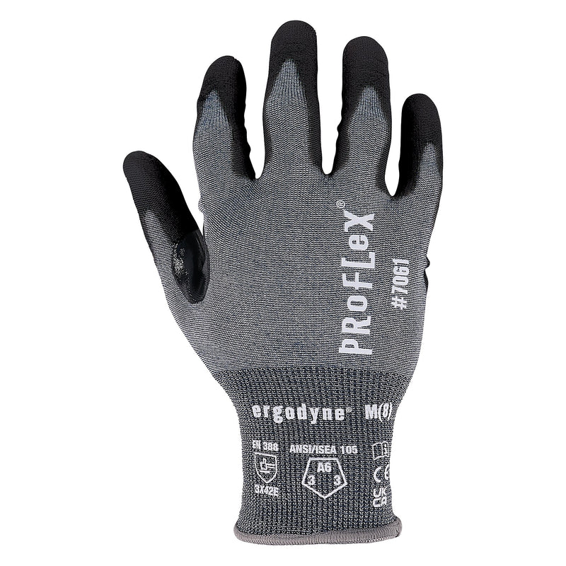 ProFlex 7061 Cut-Resistant PU Coated Gloves, Large, 21 Gauge, A6 Cut Level, Blue, Pair (10324)